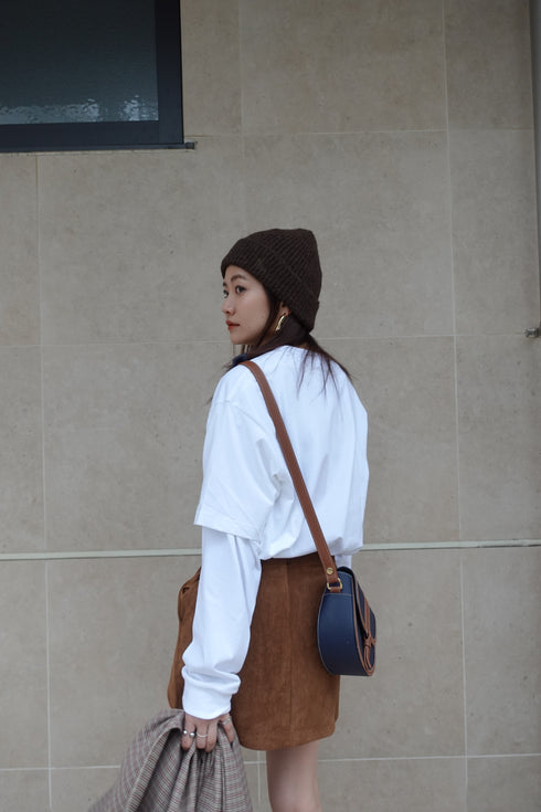 スウェードミニスカート